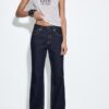 D92 Jeans med rett, Wide Leg-modell