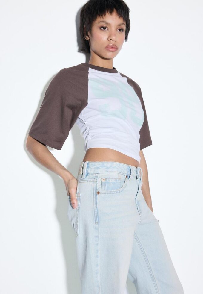 D92 Jeans med rett, Wide Leg-modell