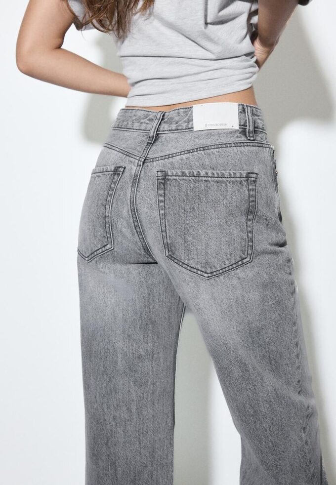 D92 Jeans med rett, Wide Leg-modell