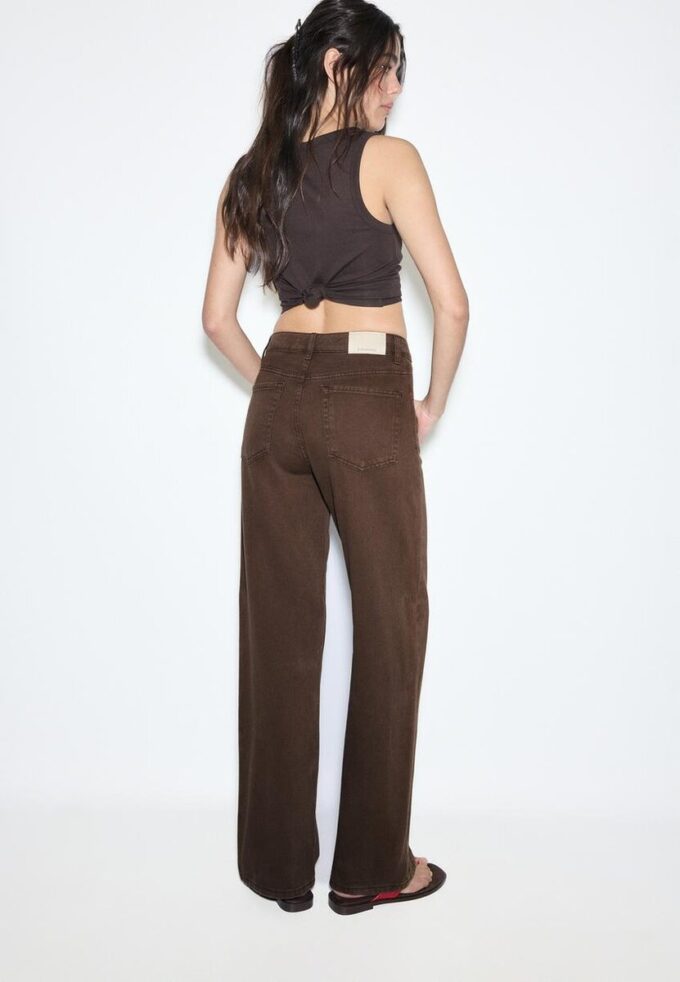 D92 Jeans med rett, Wide Leg-modell