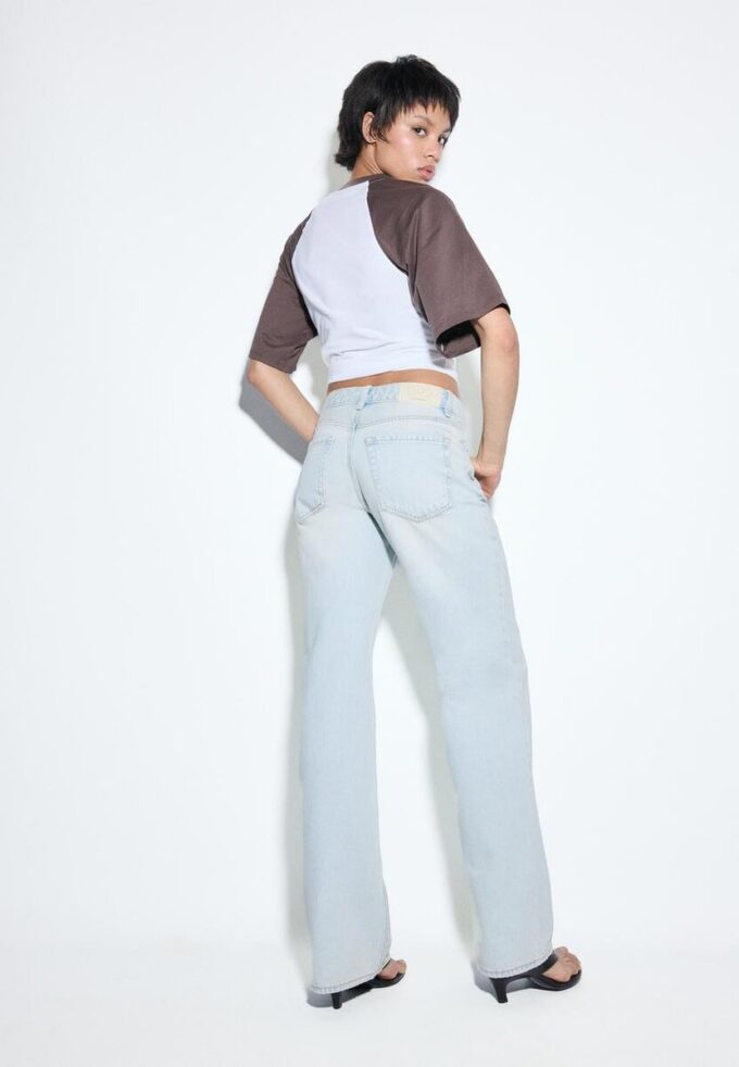 D92 Jeans med rett, Wide Leg-modell