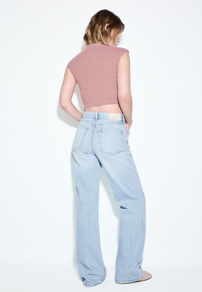 D92 Jeans med rett, Wide Leg-modell