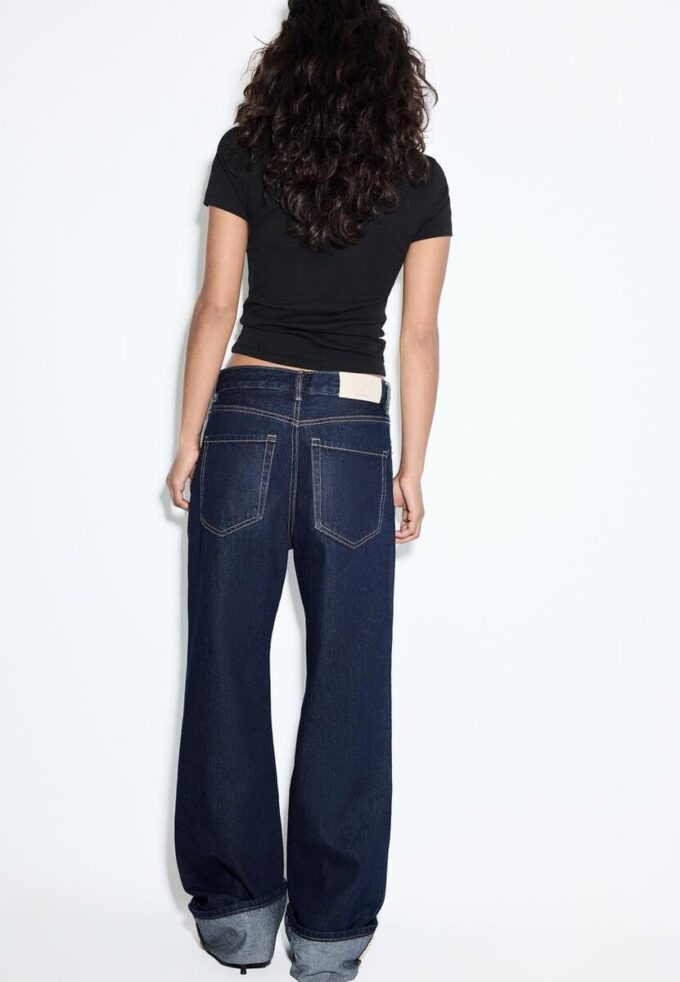 D92 Jeans med rett, Wide Leg-modell