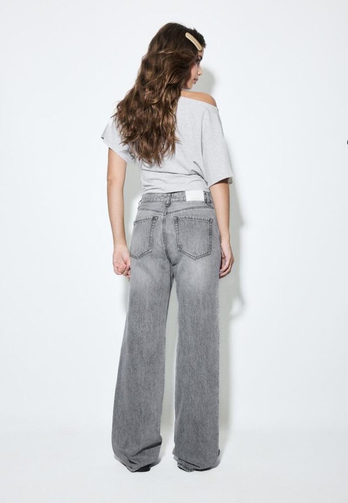 D92 Jeans med rett, Wide Leg-modell