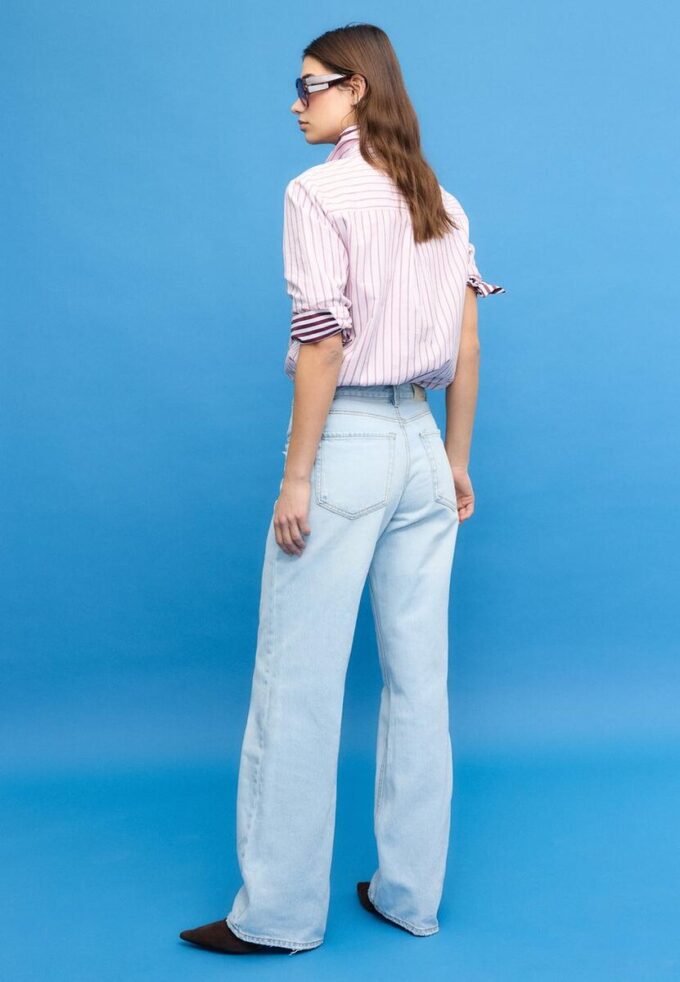 D92 Jeans med rett, Wide Leg-modell