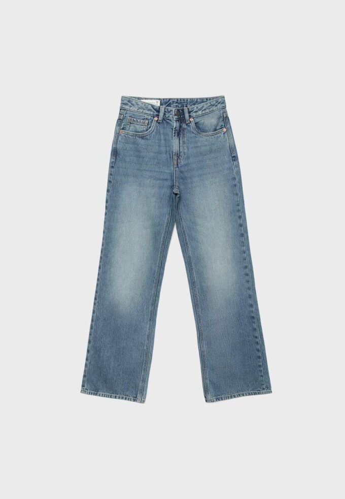 D92 Jeans med rett, Wide Leg-modell