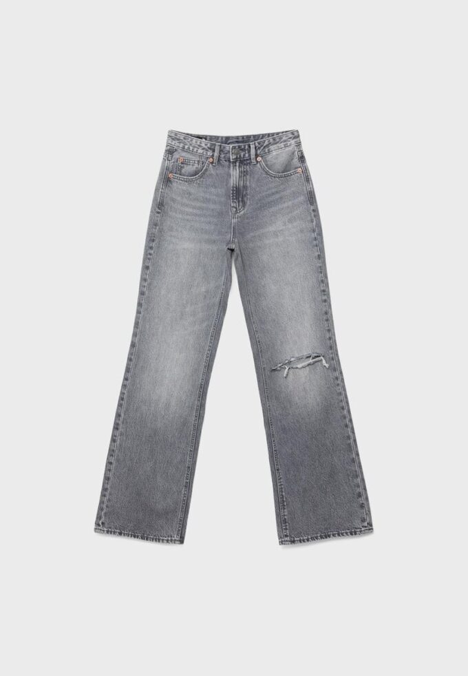 D92 Jeans med rett, Wide Leg-modell