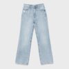 D92 Jeans med rett, Wide Leg-modell