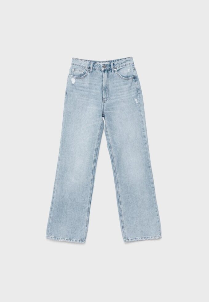D92 Jeans med rett, Wide Leg-modell