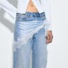 D92 Jeans med rett, Wide Leg-modell
