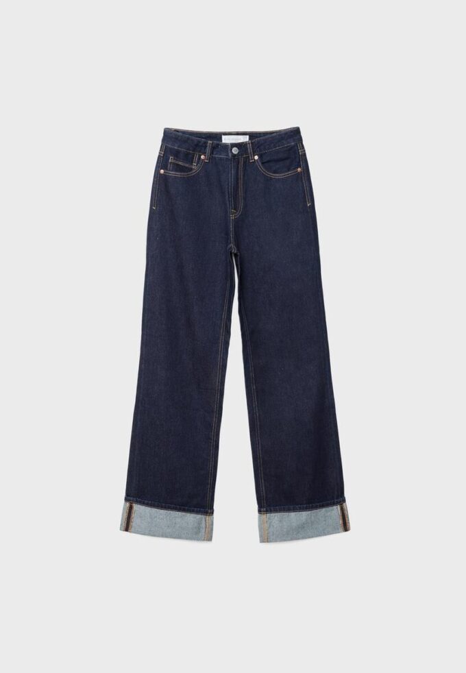 D92 Jeans med rett, Wide Leg-modell