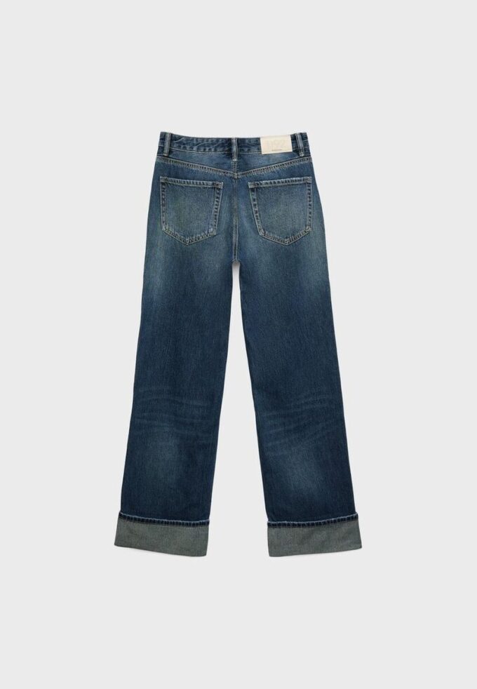D92 Jeans med rett, Wide Leg-modell
