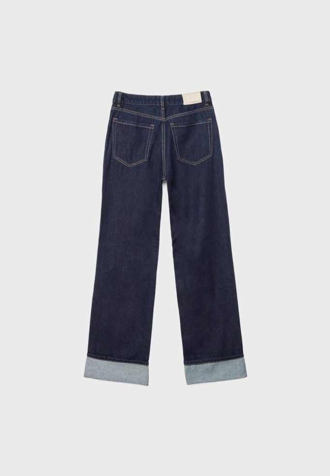 D92 Jeans med rett, Wide Leg-modell