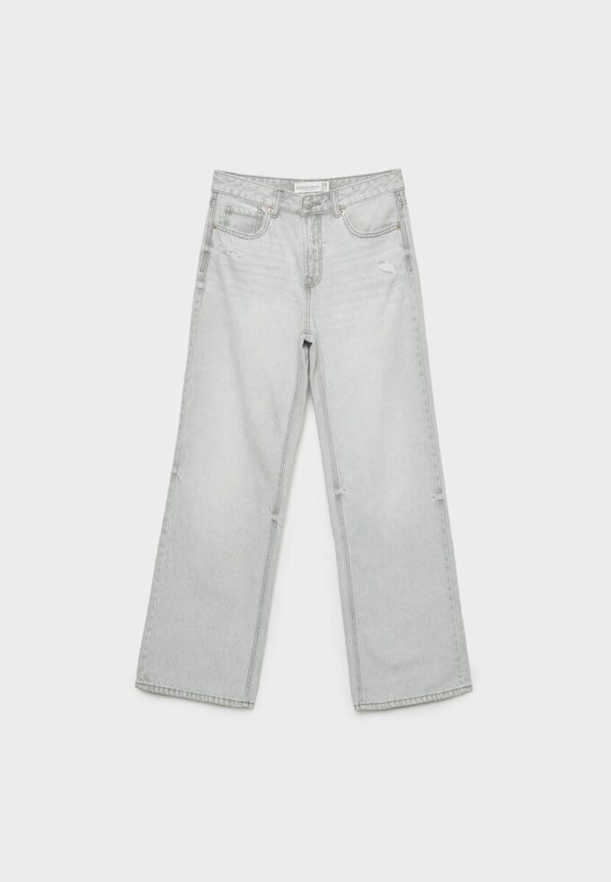 D92 Jeans med rett, Wide Leg-modell