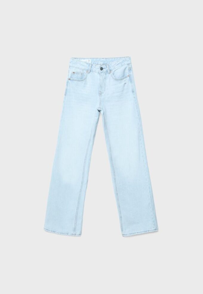 D92 Jeans med rett, Wide Leg-modell