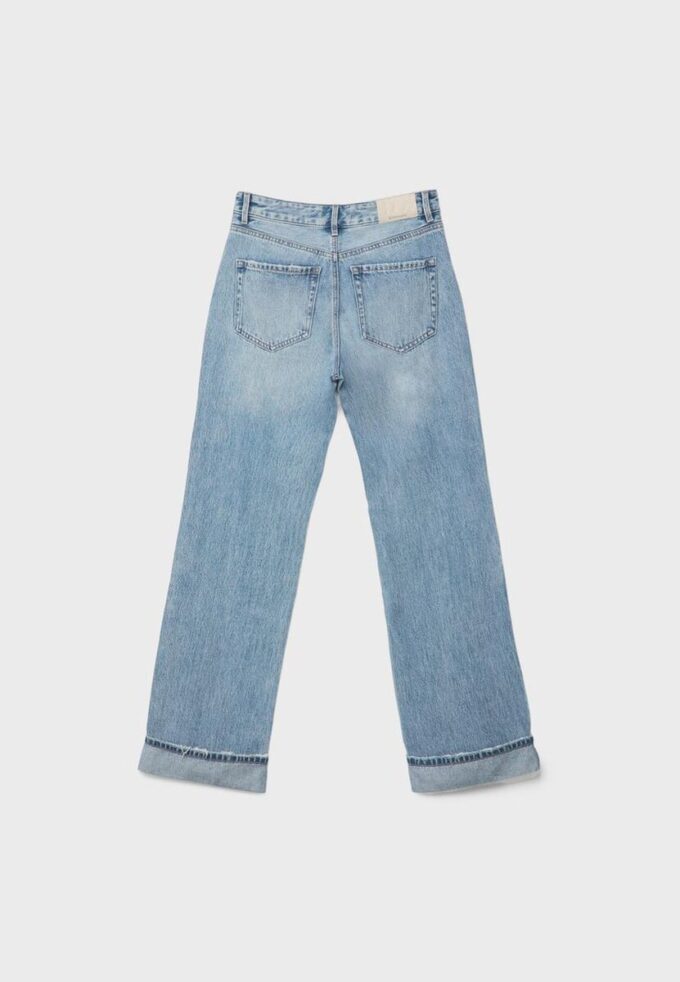 D92 Jeans med rett, Wide Leg-modell