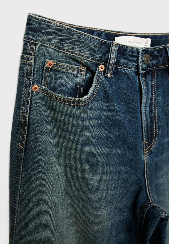 D92 Jeans med rett, Wide Leg-modell