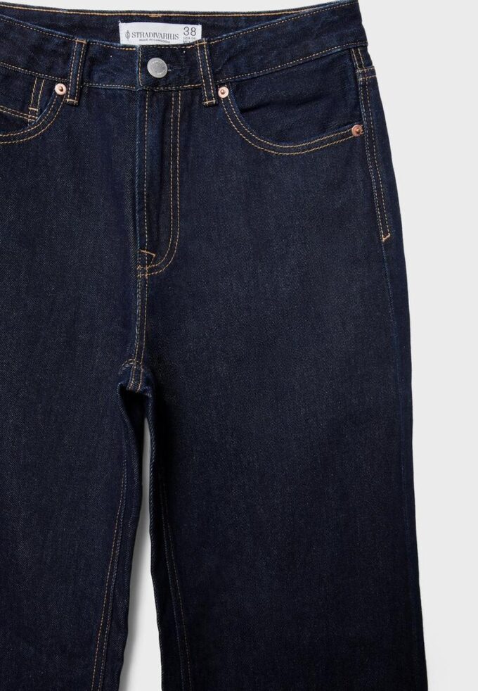 D92 Jeans med rett, Wide Leg-modell