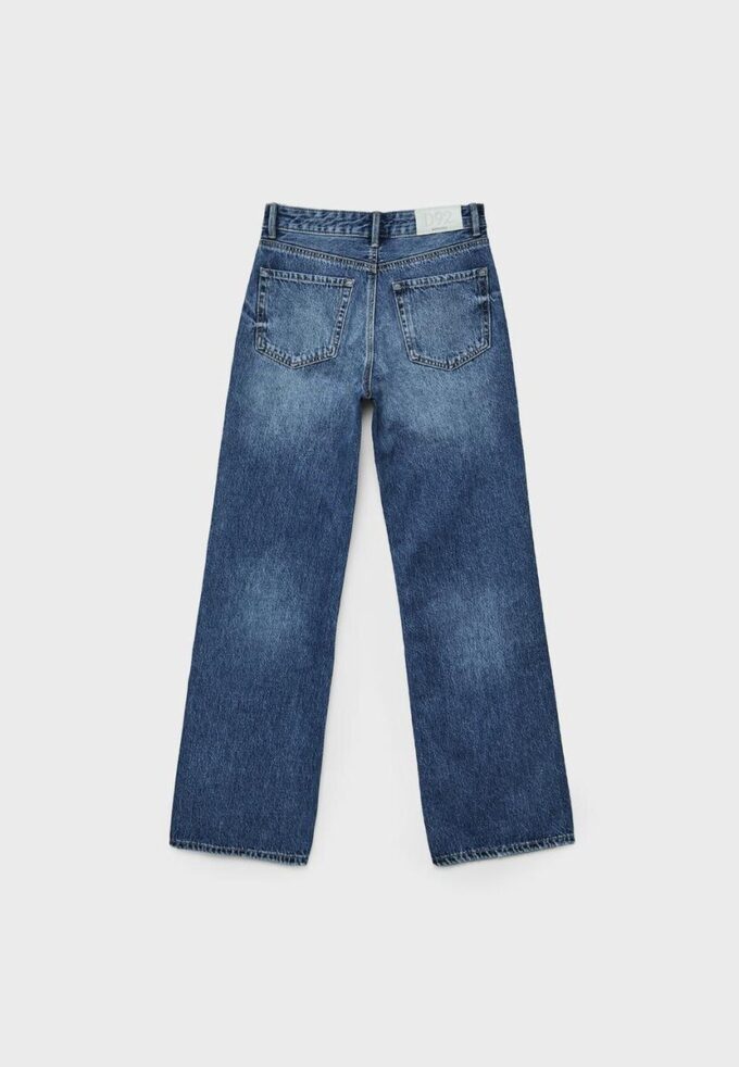 D92 Jeans med rett, Wide Leg-modell