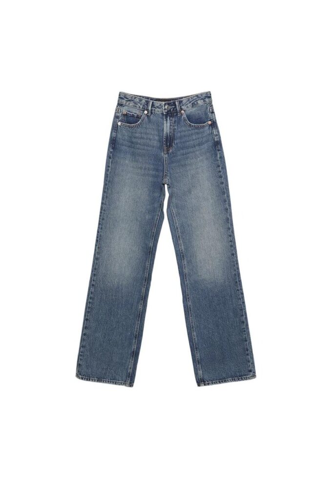 D92 Jeans med rett, Wide Leg-modell