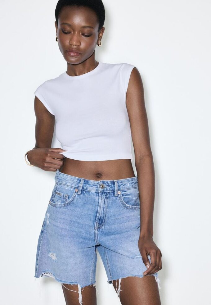 D93 Lange denim Shorts