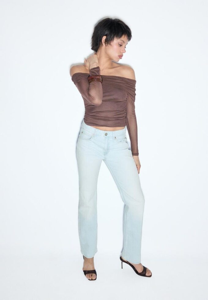 D98 Jeans med rett ben