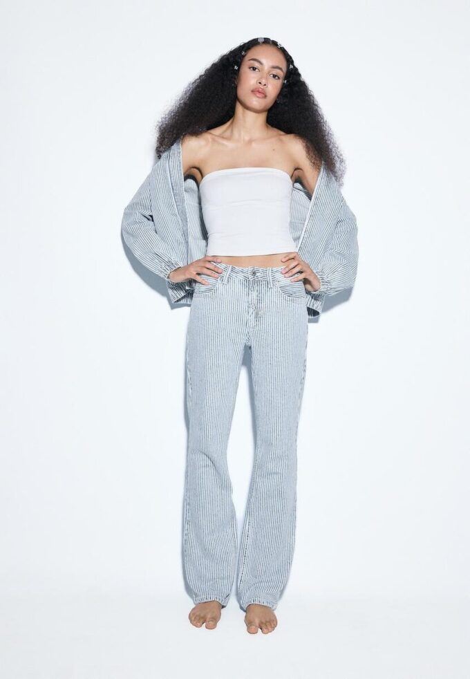 D98 Jeans med rett ben