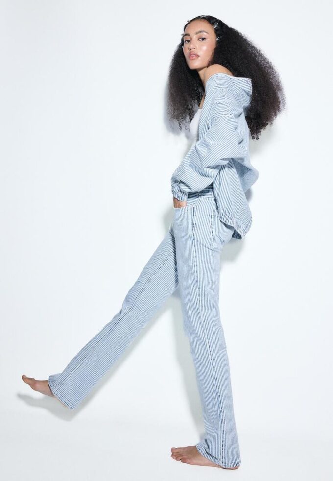 D98 Jeans med rett ben