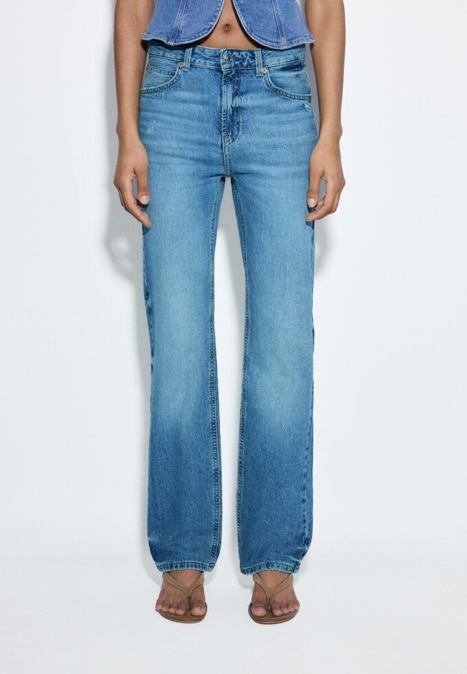 D98 Jeans med rett ben