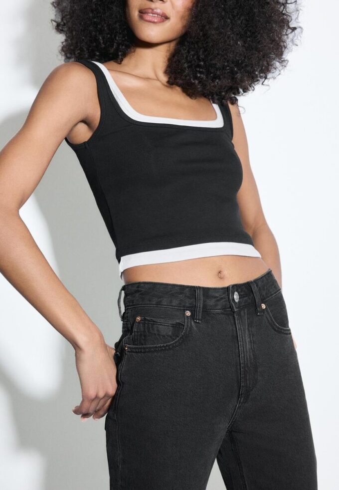 D98 Jeans med rett ben