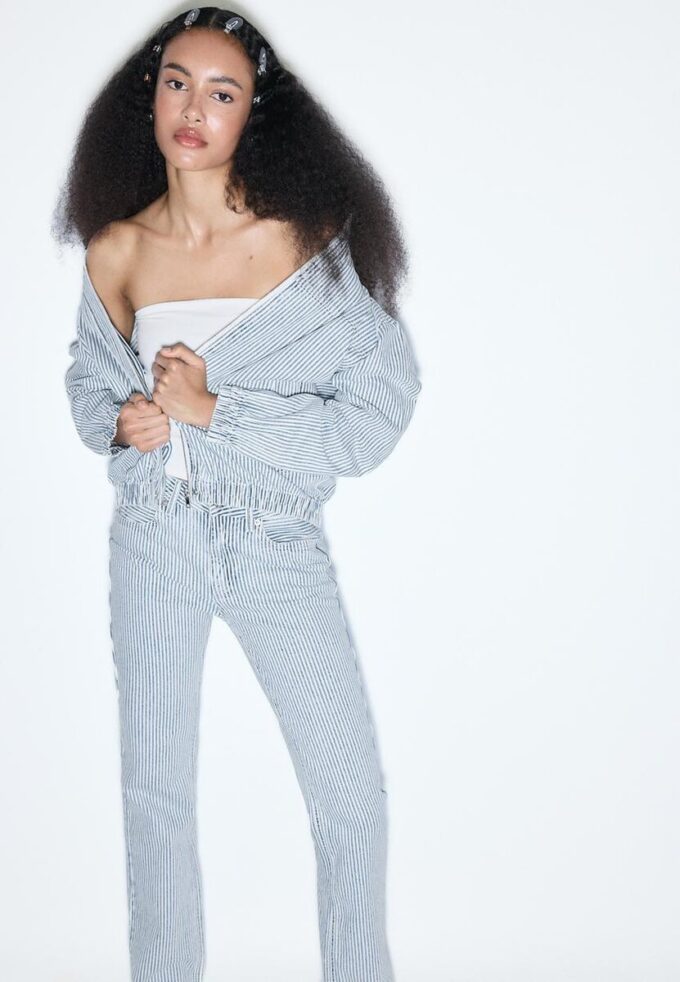 D98 Jeans med rett ben