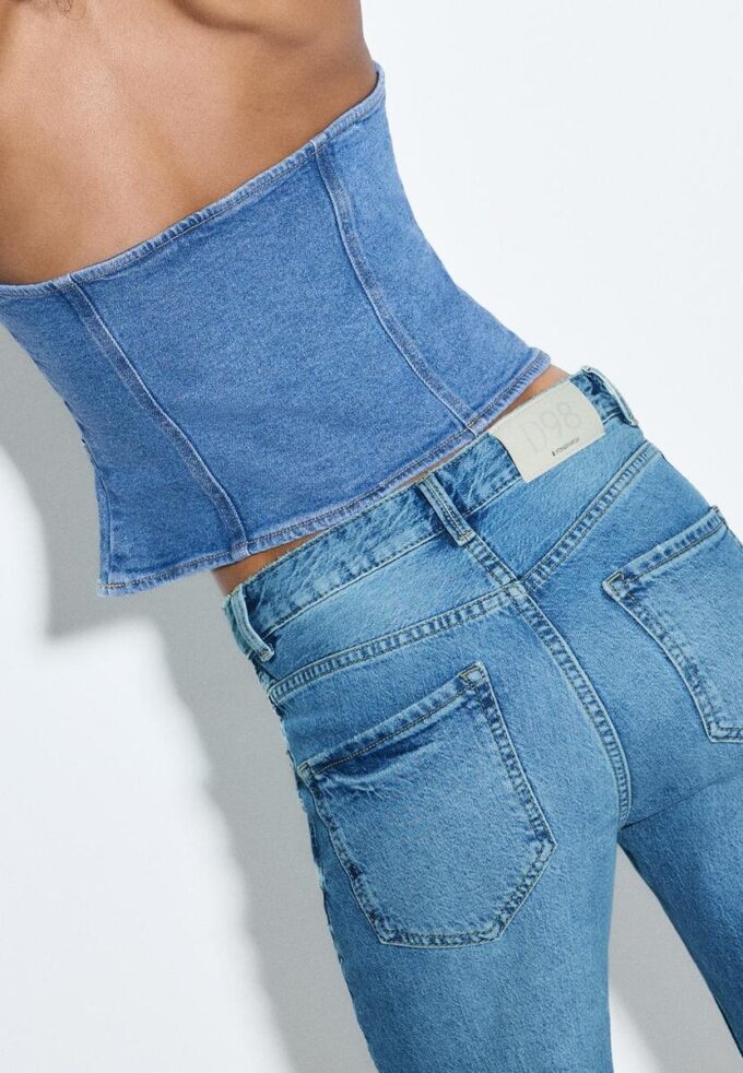 D98 Jeans med rett ben