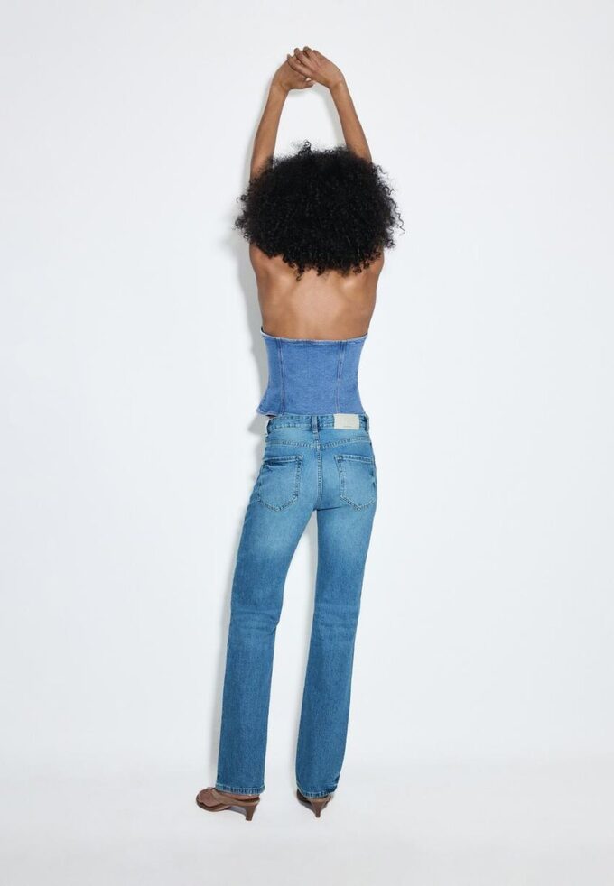 D98 Jeans med rett ben