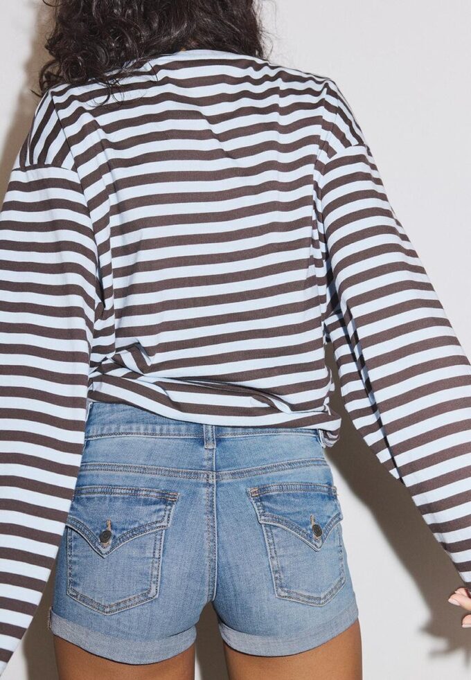 Denimshorts med oppbrett