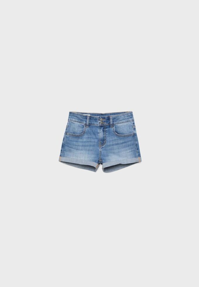 Denimshorts med oppbrett