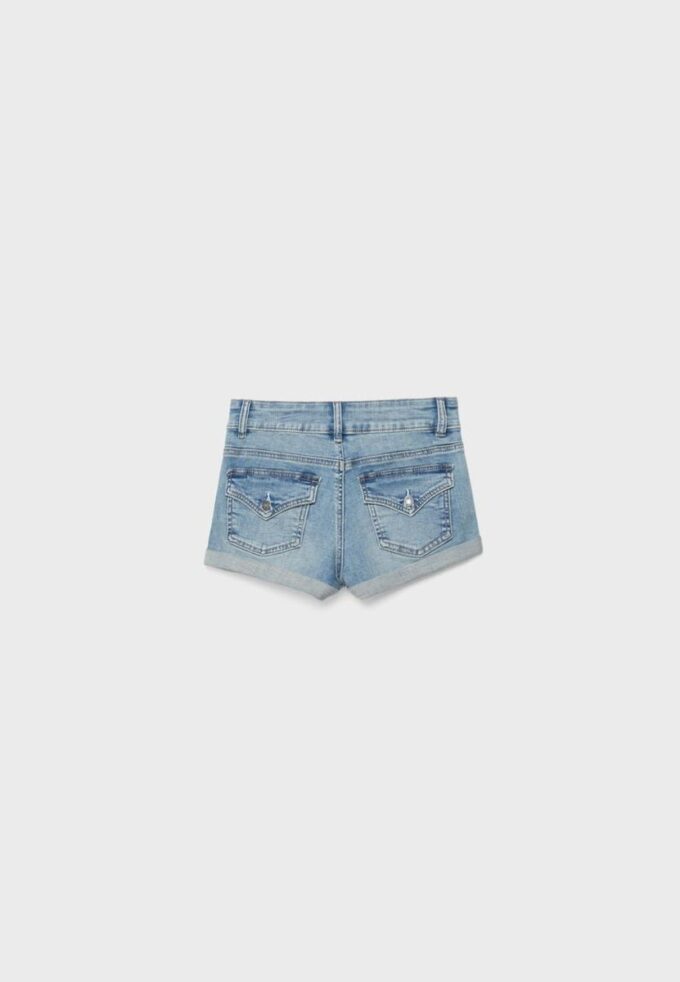 Denimshorts med oppbrett