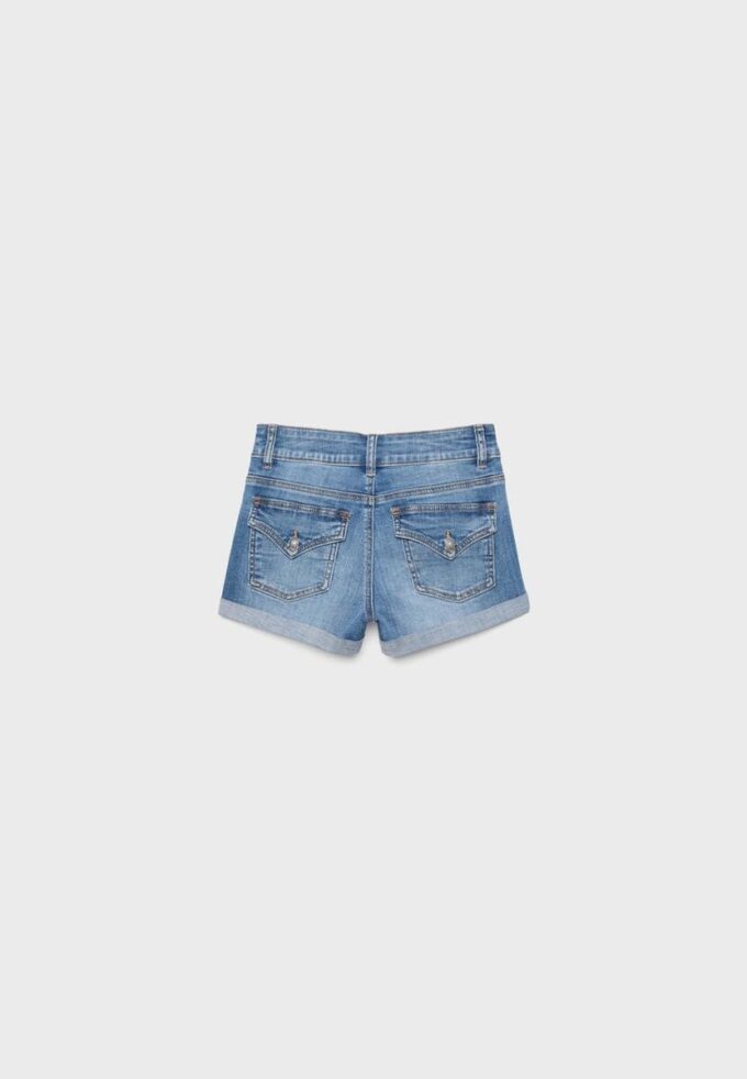 Denimshorts med oppbrett