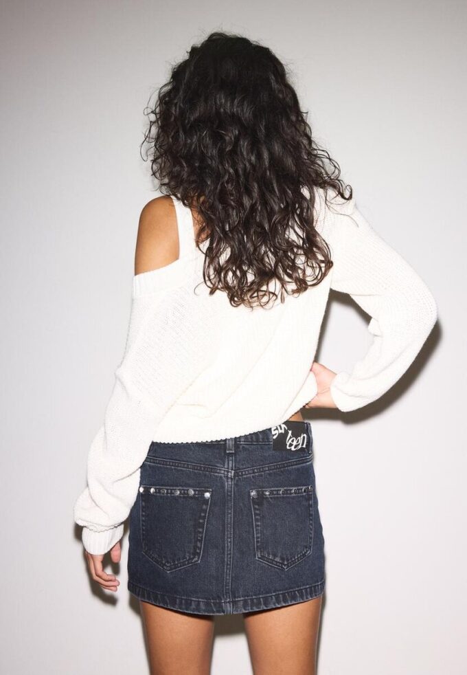 Denimskjørt med nitter