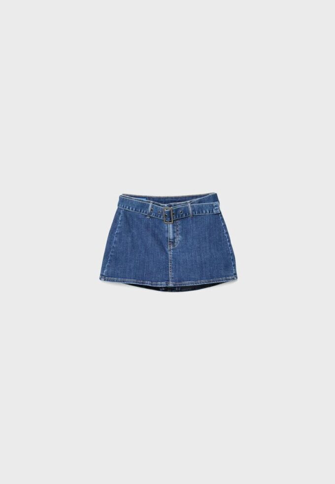 Denimskort med belte