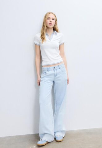 Dobbeltsidig kortærmet polo-T-skjorte