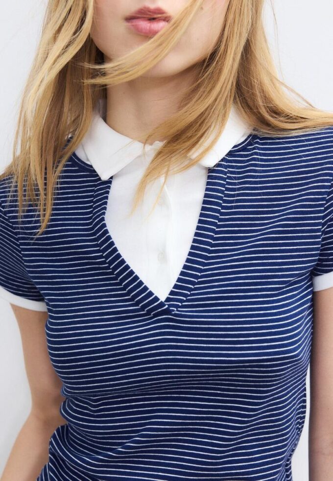 Dobbeltsidig kortærmet polo-T-skjorte