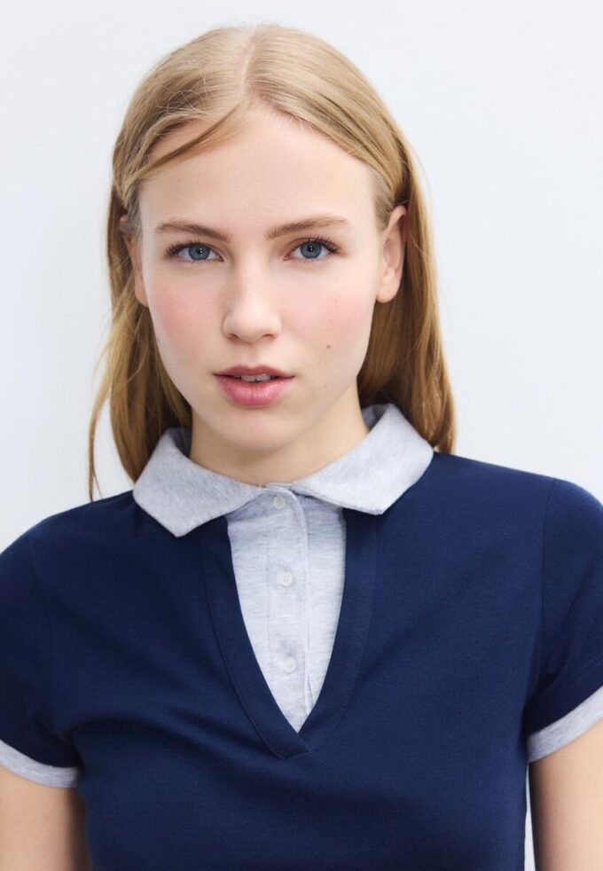 Dobbeltsidig kortærmet polo-T-skjorte