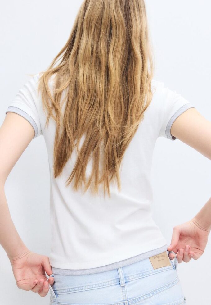 Dobbeltsidig kortærmet polo-T-skjorte