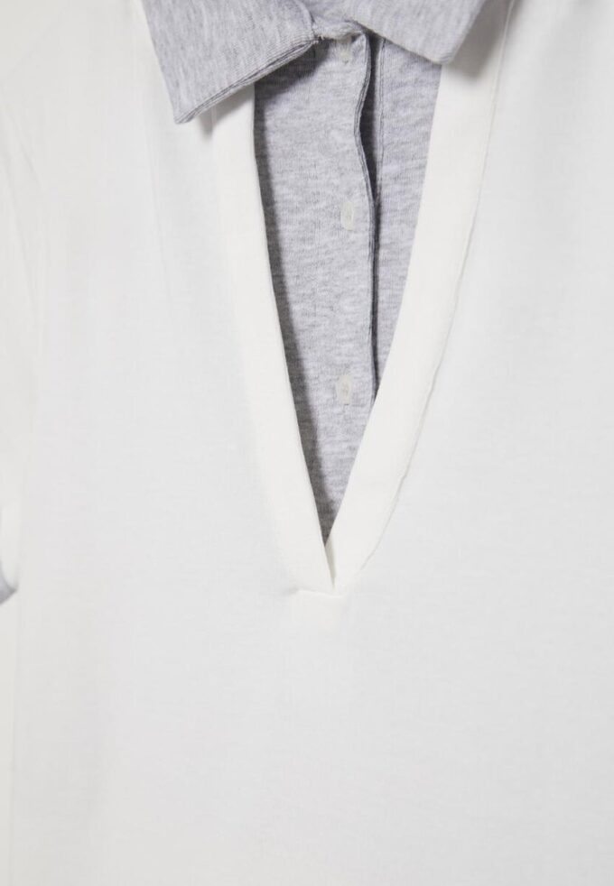 Dobbeltsidig kortærmet polo-T-skjorte