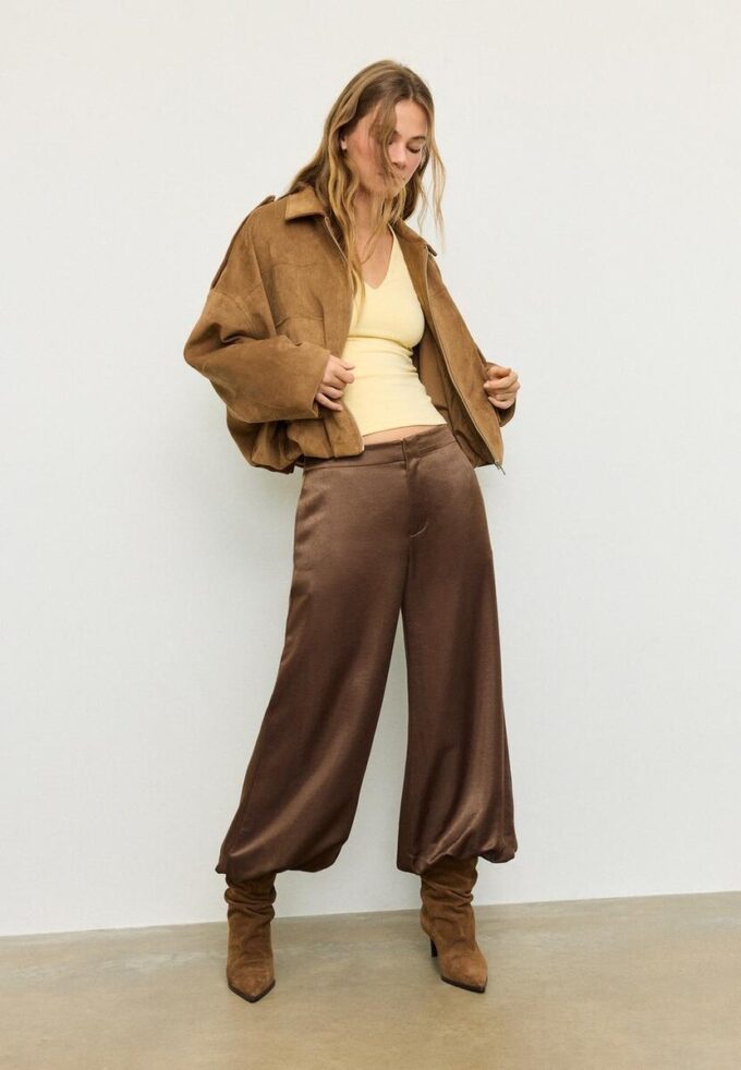 Elegante ballongbukser i sateng