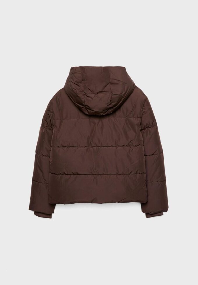 Enkel dunjakke med hette