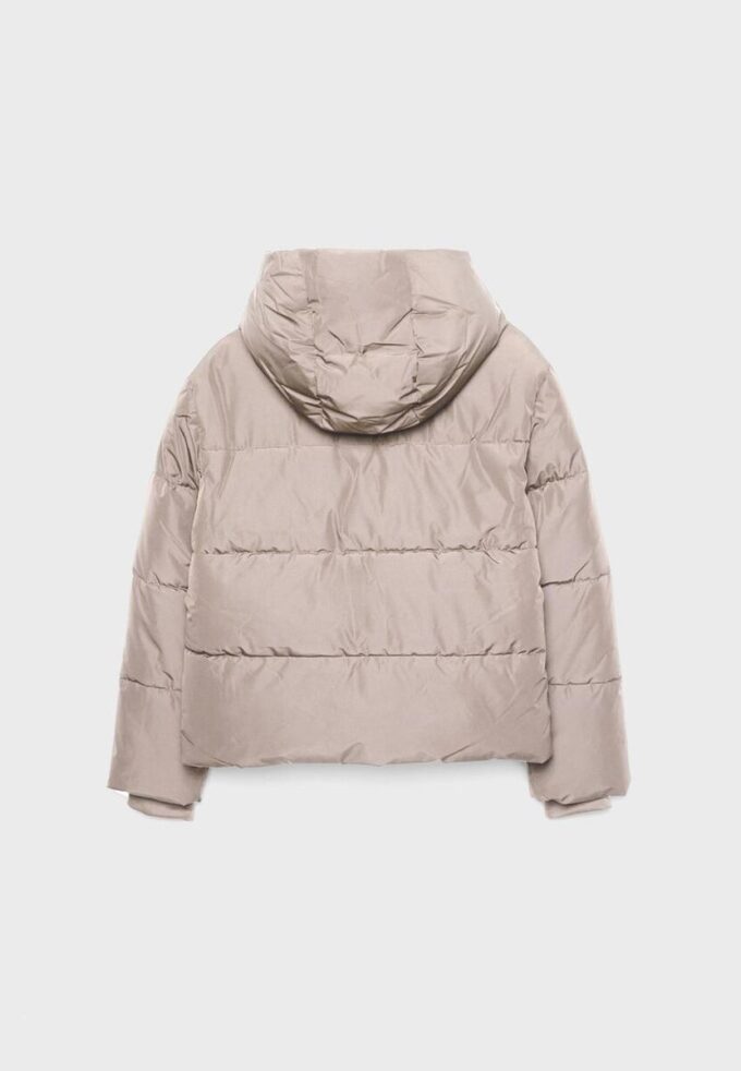Enkel dunjakke med hette