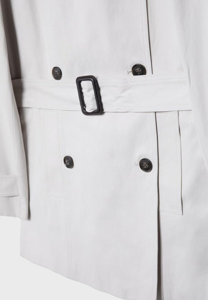 Enkel kort trenchcoat