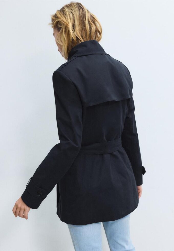 Enkel kort trenchcoat