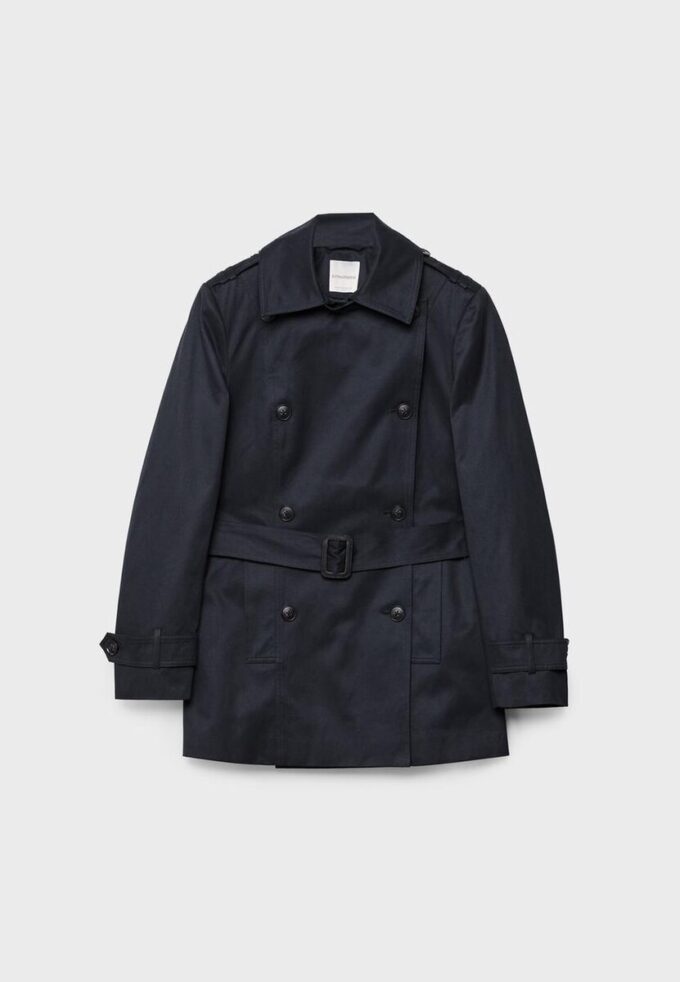 Enkel kort trenchcoat